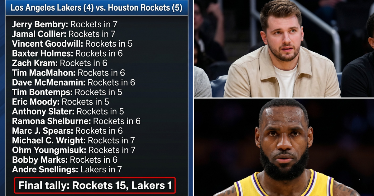 15 out of 16 ESPN experts