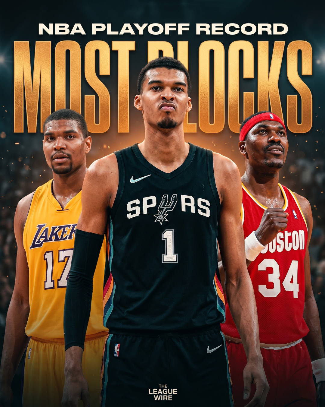 Victor Wembanyama 12 blocks playoff record