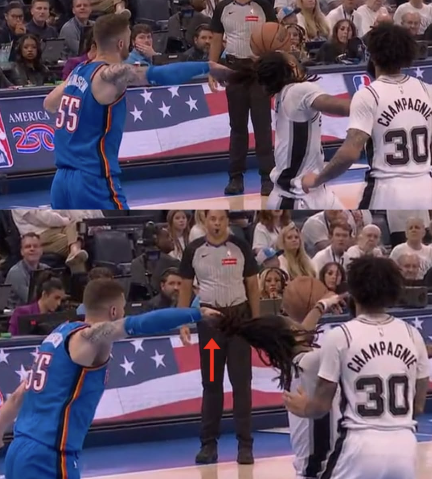 Hartenstein pulls down Stephon Castle hair