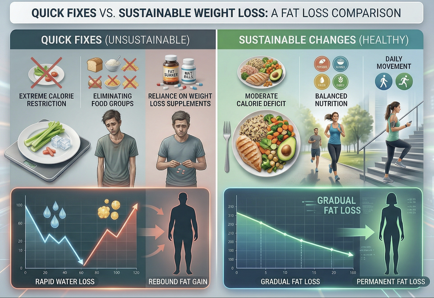 QUICK FIXES VS SUSTAINABLE WEIGHT LOSS