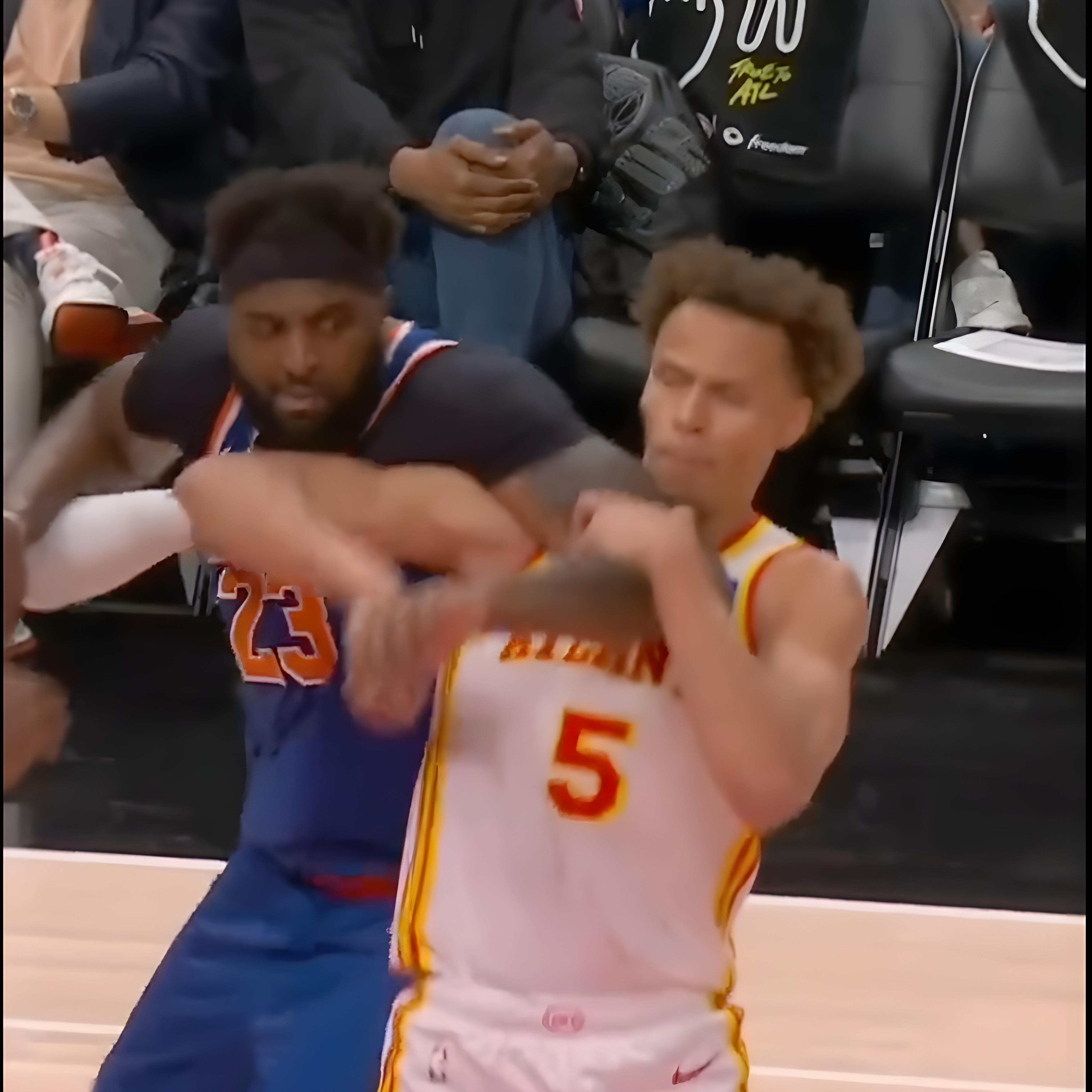 Why were Dyson Daniels and Mitchell Robinson ejected?