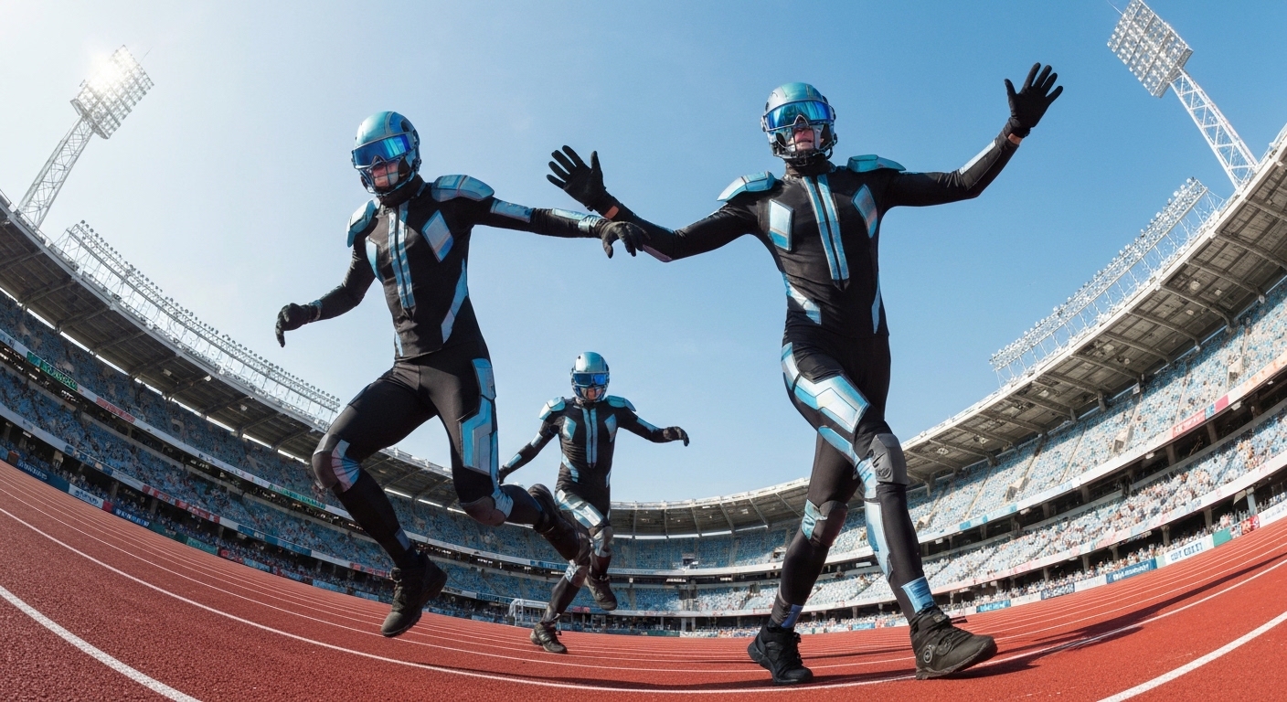 Three diverse football stars in stylish, cutting-edge game-day fashion.